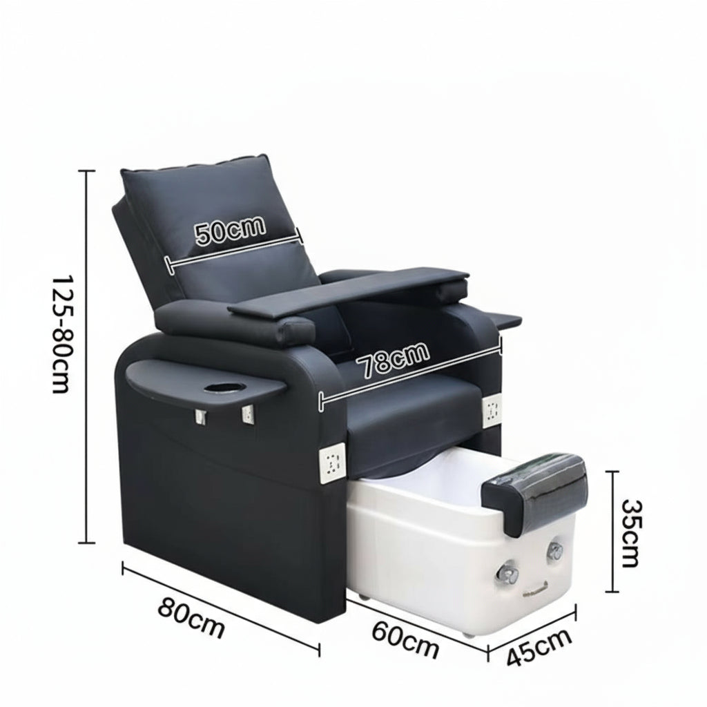 Unwind in Luxury: Electric Reclining Spa Massage Foot Bath & Pedicure Bench for Ultimate Relaxation! 💆♀️✨