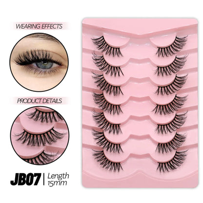 Half Lashes Half Lashes Soft Natural Clear Band Lashes Natural Look Faux Mink Wispy Mink Eyelashes Extension Makeup