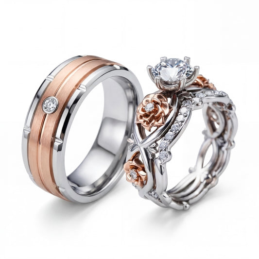 Timeless Elegance: Dual Harmony Solitaire Ring