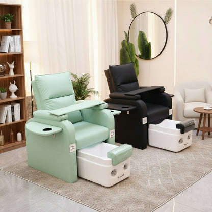 Unwind in Luxury: Electric Reclining Spa Massage Foot Bath & Pedicure Bench for Ultimate Relaxation! 💆‍♀️✨