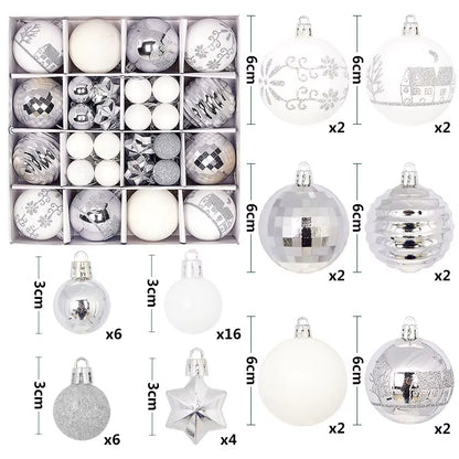 Get Festive with 44Pcs 6CM Christmas Ball Ornaments for Your Tree! Perfect for Home Decor & New Year Celebrations! 🎄✨ #ChristmasDecor #PartySupplies
