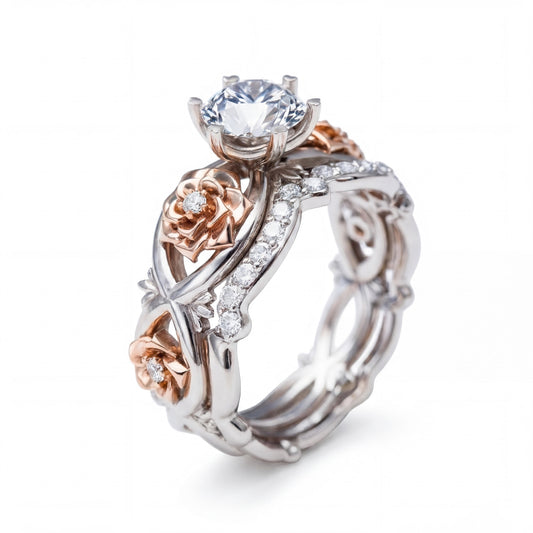 Timeless Elegance: Dual Harmony Solitaire Ring