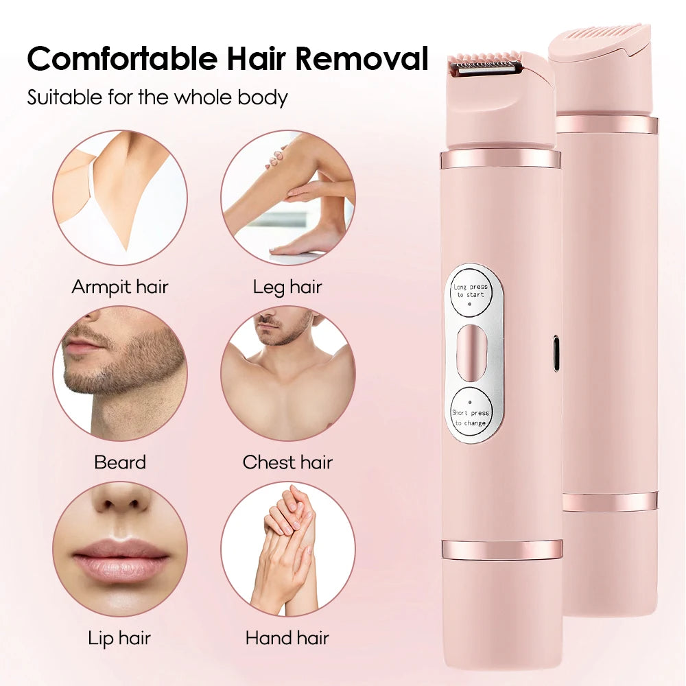 Say goodbye to unwanted hair with our Dual-Head Electric Shaver! Perfect for bikini, underarm, and facial areas—get smooth skin effortlessly! 🌟✨ #HairRemoval #BeautyEssentials