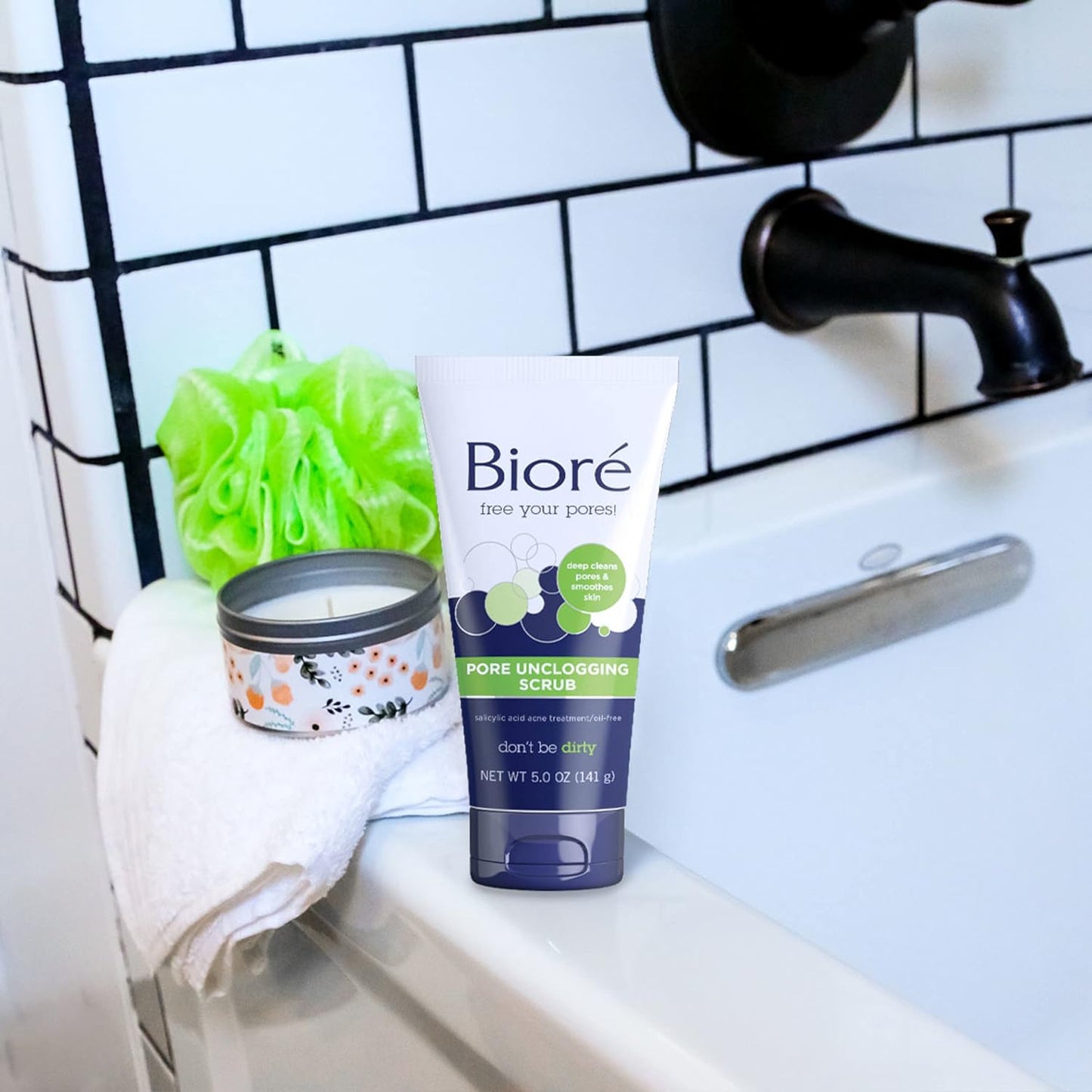 Unclog Your Pores and Glow! 🌟✨ Discover Bioré's Pore Unclogging Scrub with Salicylic Acid for a Fresh, Oil-Free Look! 🧖‍♀️ #SkincareGoals #Bioré