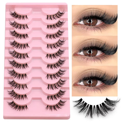 Half Lashes Half Lashes Soft Natural Clear Band Lashes Natural Look Faux Mink Wispy Mink Eyelashes Extension Makeup