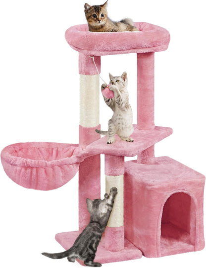 Upgrade your kitty's playground with the Topeakmart 34" Cat Tree! 🐾 Plush condo, cozy platform & fun basket for endless indoor adventures! 🐱✨ #CatFurniture #HappyKittens