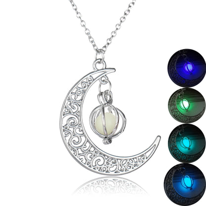 Shine Bright with Our Fashion Moon Luminous Healing Necklace - Perfect Gift for Her! 🌙✨💖