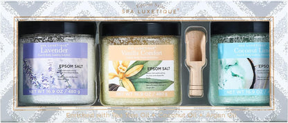 Indulge in Relaxation: Luxetique Epsom Bath Salts Gift Set for Her - Perfect for Mother's Day & Christmas!