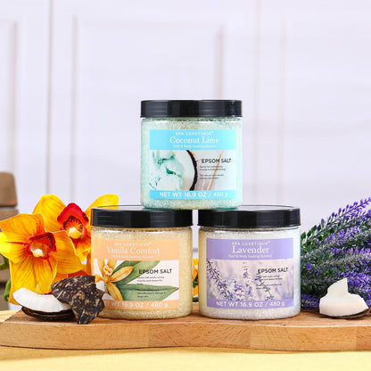 Indulge in Relaxation: Luxetique Epsom Bath Salts Gift Set for Her - Perfect for Mother's Day & Christmas!