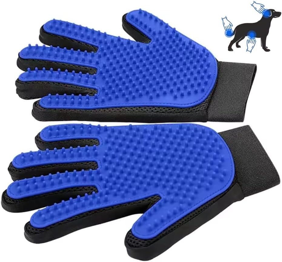 Say goodbye to pet hair chaos! 🐾✨ Meet the ultimate Pet Grooming Glove - your new best friend for keeping your furry pals clean and happy! Perfect for all fur types! 💙 #PetGrooming #FurFreeHome