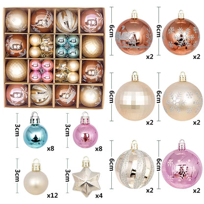 Get Festive with 44Pcs 6CM Christmas Ball Ornaments for Your Tree! Perfect for Home Decor & New Year Celebrations! 🎄✨ #ChristmasDecor #PartySupplies