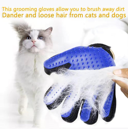 Say goodbye to pet hair chaos! 🐾✨ Meet the ultimate Pet Grooming Glove - your new best friend for keeping your furry pals clean and happy! Perfect for all fur types! 💙 #PetGrooming #FurFreeHome