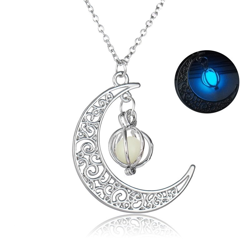 Shine Bright with Our Fashion Moon Luminous Healing Necklace - Perfect Gift for Her! 🌙✨💖