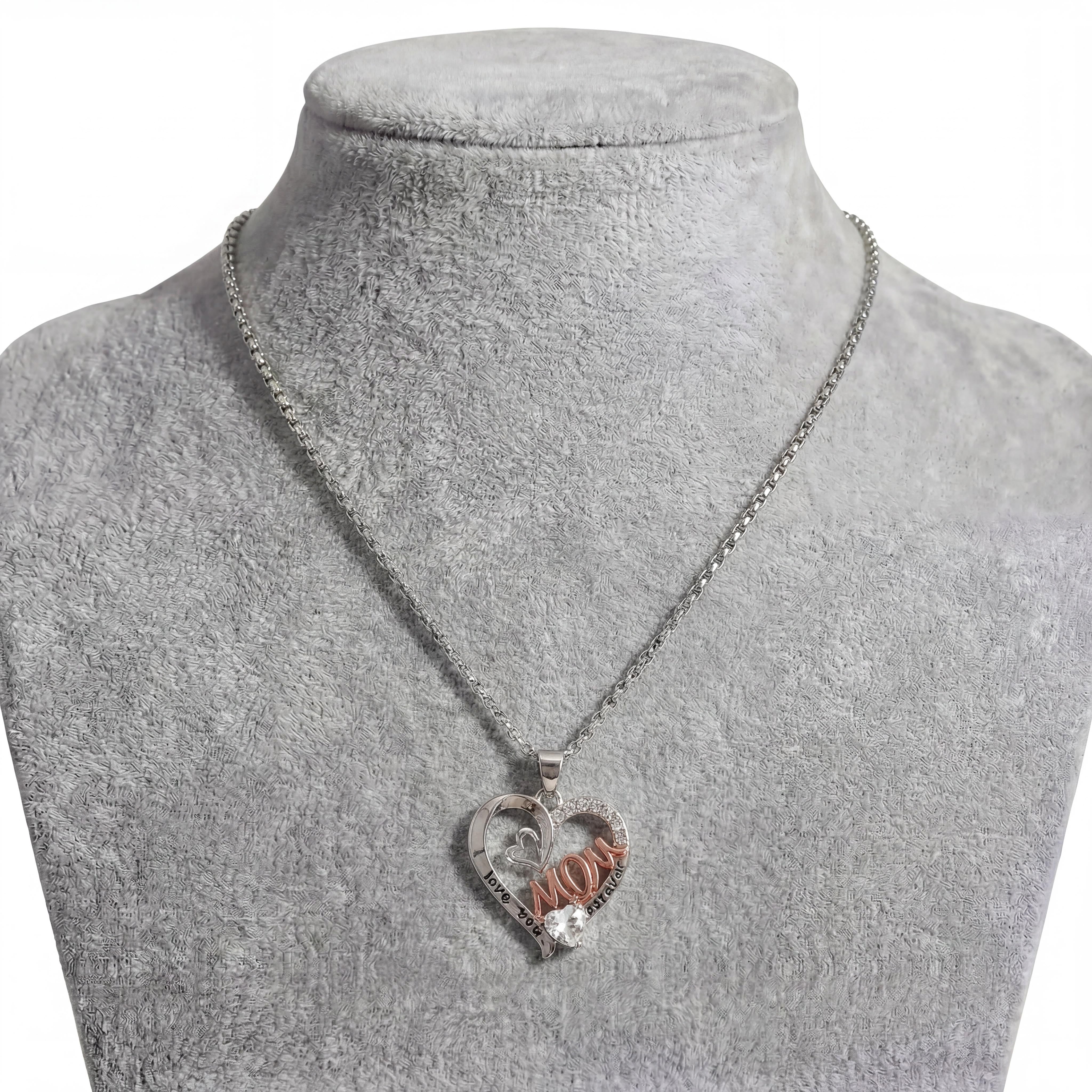 Rhinestone Heart Necklace : Celebrate Mom with a Stunning Love Necklace