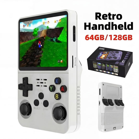 Retro Handheld Video Game Console : 3.5-Inch IPS Screen 64 - 128G Storage - Preloaded with 15,000 Games