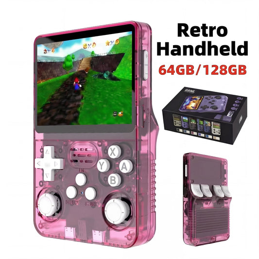 Retro Handheld Video Game Console : 3.5-Inch IPS Screen 64 - 128G Storage - Preloaded with 15,000 Games