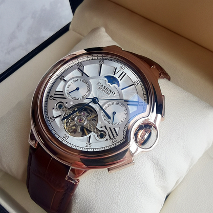 Upgrade Your Style with This Trendy Blue Light Men's Multi-Function Automatic Watch! ⌚✨ #Fashion #MensWatch #StyleUpgrade