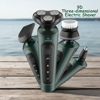 Upgrade your grooming game with our waterproof electric shaver! Perfect for wet or dry use, this rechargeable rotary trimmer delivers a smooth shave every time. #GroomingEssentials #ElectricShaver