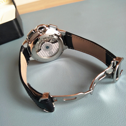 Upgrade Your Style with This Trendy Blue Light Men's Multi-Function Automatic Watch! ⌚✨ #Fashion #MensWatch #StyleUpgrade