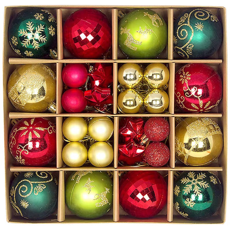 Get Festive with 44Pcs 6CM Christmas Ball Ornaments for Your Tree! Perfect for Home Decor & New Year Celebrations! 🎄✨ #ChristmasDecor #PartySupplies