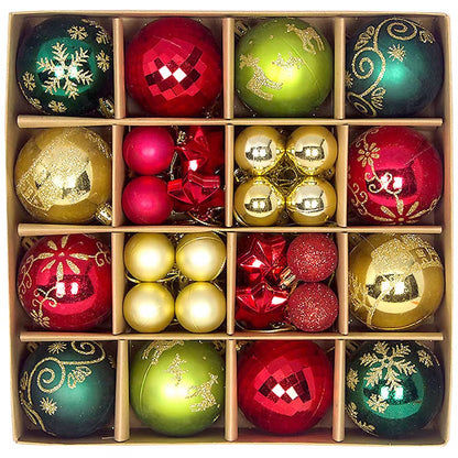 Get Festive with 44Pcs 6CM Christmas Ball Ornaments for Your Tree! Perfect for Home Decor & New Year Celebrations! 🎄✨ #ChristmasDecor #PartySupplies