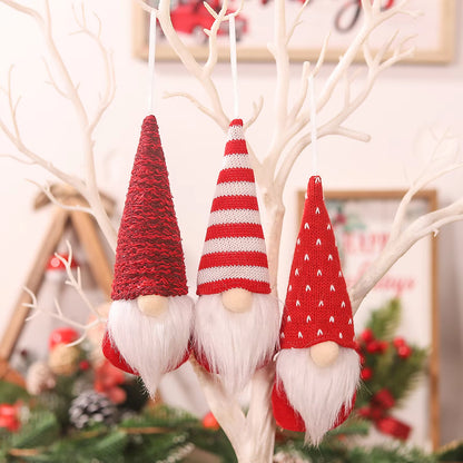 Adorable 3Pc Faceless Gnome Dolls with Knitted Hats - Perfect Xmas & New Year Home Decor! 🎄✨ #HolidayVibes #GnomeLove