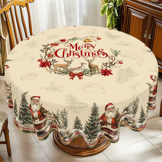 Transform your holiday table with our Vintage Christmas Tablecloth featuring Rustic Santa Claus and Snowman designs! Perfect for festive home decor and 2025 gift ideas! 🎄✨ #ChristmasDecor #HolidayVibes