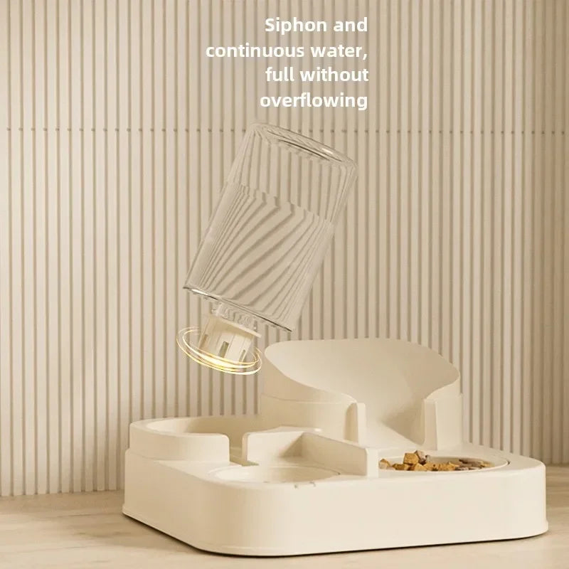 Upgrade your pet's mealtime with our Automatic Cat Feeder & Water Fountain Set! 🐾💧 Perfect for both cats and dogs, made from food-grade plastic with a convenient gravity feed design! 🐱🐶✨