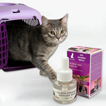 Transform Your Cat's Space with Our 48ML Pheromone Diffuser Kit - The Ultimate Relaxation Solution! 🐾✨
