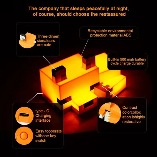 Illuminate your gaming space with this adorable Cute Fox Night Light! 🦊✨ Perfect soft orange glow for kids' rooms and tween bedrooms! #NightLight #GamingRoomDecor