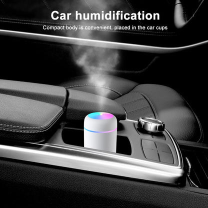 Durcord Portable Mini Humidifier, 300Ml Small Cool Mist Humidifier, Quiet Humidifier for Car-Black