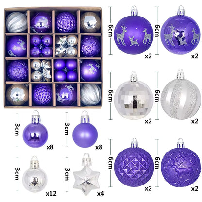 Get Festive with 44Pcs 6CM Christmas Ball Ornaments for Your Tree! Perfect for Home Decor & New Year Celebrations! 🎄✨ #ChristmasDecor #PartySupplies