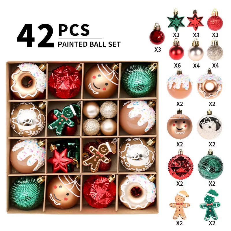 Deck the halls with our stunning 42-piece Christmas Ball Set in Magenta, Green, and Gold! Perfect for your festive tree! 🎄✨