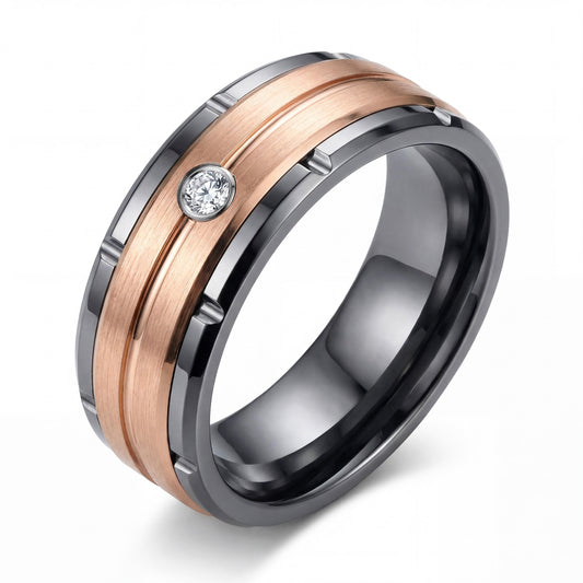 Timeless Elegance: Dual Harmony Solitaire Ring