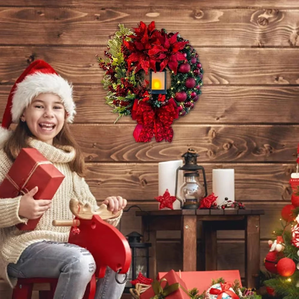 Brighten up your holidays with our stunning Christmas Wreath! Perfect for your front door, window, or wall, this festive decoration features twinkling lights to spread the Christmas cheer! 🎄✨ #ChristmasDecor #HolidayVibes