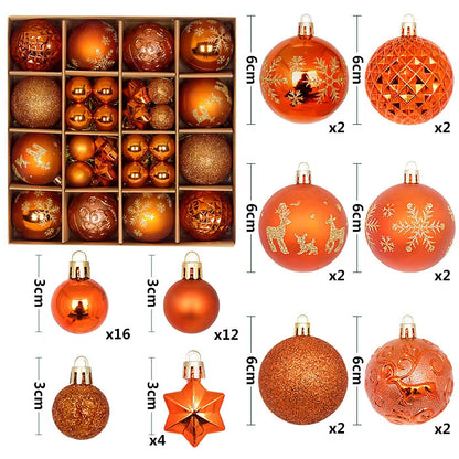 Get Festive with 44Pcs 6CM Christmas Ball Ornaments for Your Tree! Perfect for Home Decor & New Year Celebrations! 🎄✨ #ChristmasDecor #PartySupplies
