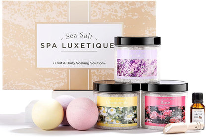 Indulge in Relaxation: Luxetique Epsom Bath Salts Gift Set for Her - Perfect for Mother's Day & Christmas!