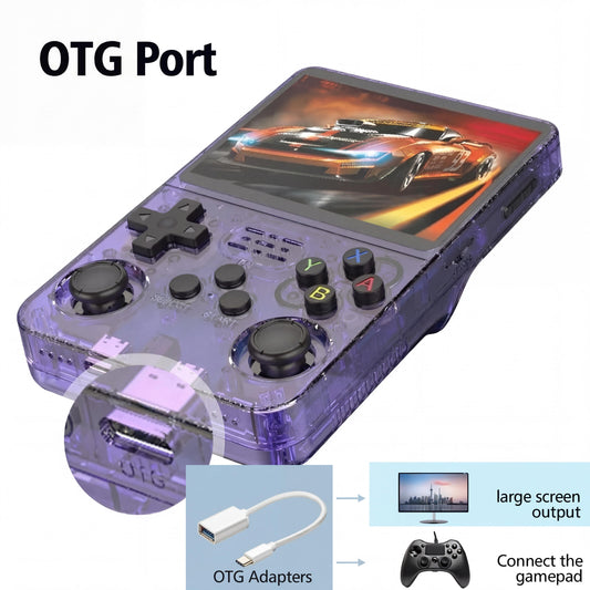 Retro Handheld Video Game Console : 3.5-Inch IPS Screen 64 - 128G Storage - Preloaded with 15,000 Games