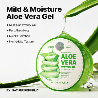 Revitalize Your Skin with Nature Republic's Aloe Vera Watery Gel! 🌿💧 Quick hydration, fast-absorbing, and perfect for all skin types! #KBeauty #SkincareEssentials