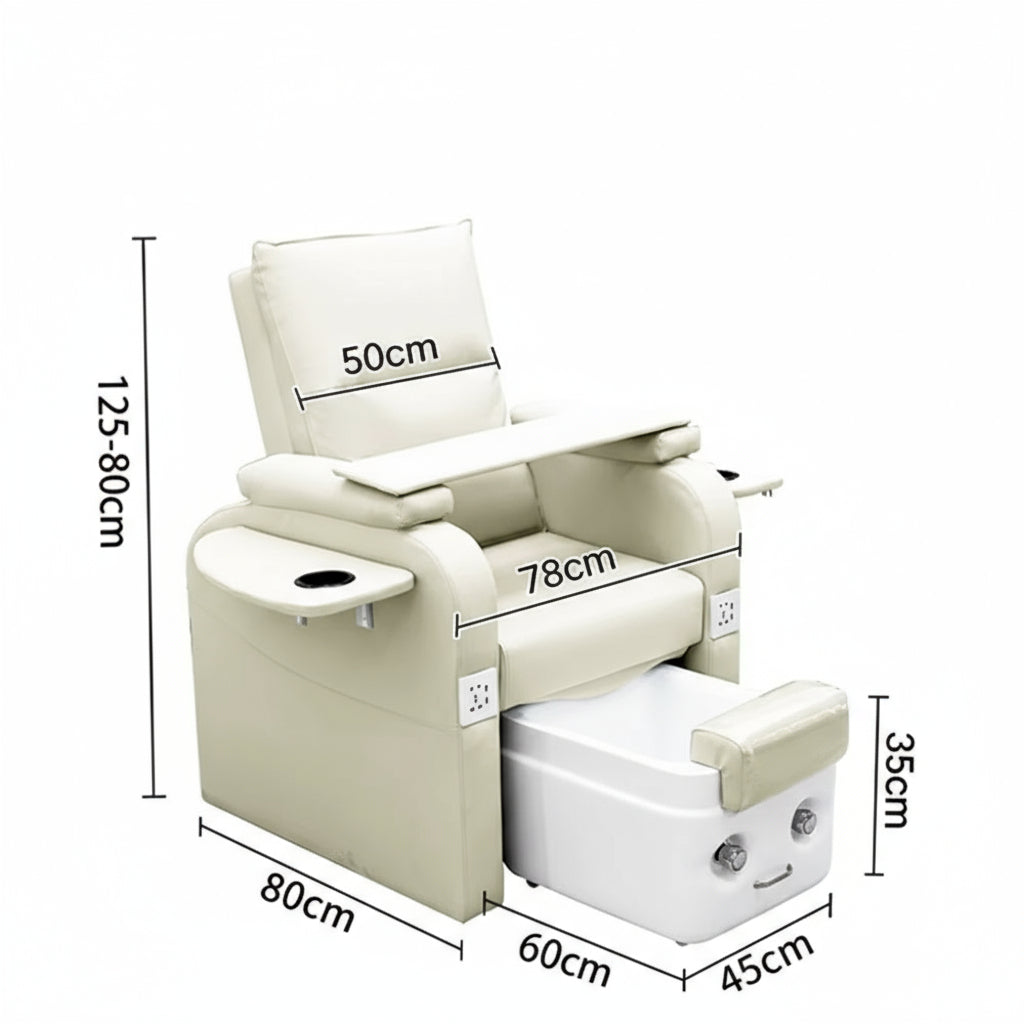 Unwind in Luxury: Electric Reclining Spa Massage Foot Bath & Pedicure Bench for Ultimate Relaxation! 💆‍♀️✨