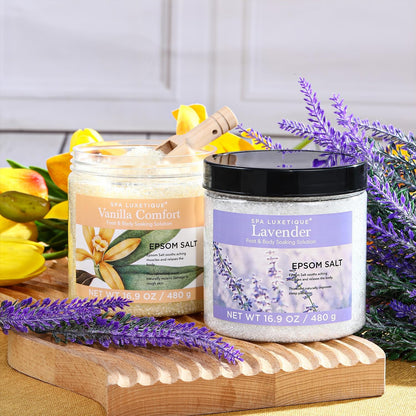 Indulge in Relaxation: Luxetique Epsom Bath Salts Gift Set for Her - Perfect for Mother's Day & Christmas!