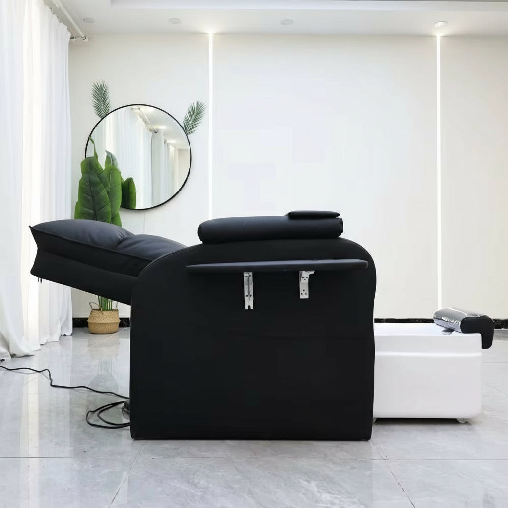 Unwind in Luxury: Electric Reclining Spa Massage Foot Bath & Pedicure Bench for Ultimate Relaxation! 💆‍♀️✨