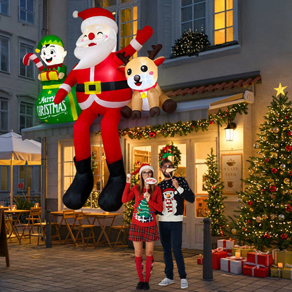 Get into the holiday spirit with our 8FT Inflatable Santa, Elves & Reindeer! Perfect for your garden party! 🎄🎉