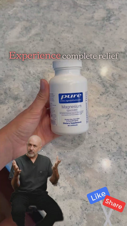 Unwind and Recharge: Magnesium Glycinate for Stress Relief, Better Sleep, and Heart Health! 🌙💪✨ 90 Capsules of Wellness!